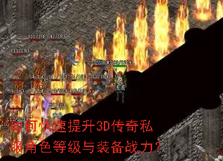如何快速提升3D传奇私服角色等级与装备战力? 如何快速提升3D传奇私服角色等级与装备战力?