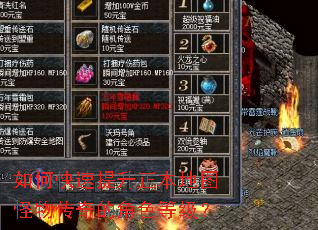 如何快速提升正本地图怪物传奇的角色等级? 如何快速提升正本地图怪物传奇的角色等级?