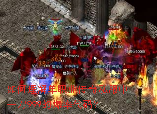 如何理解单职业传奇私服中一刀999的爆率代码? 如何理解单职业传奇私服中一刀999的爆率代码?