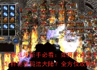 传奇私服新手必看:如何快速上手?怎样驰骋玛法大陆?全方位攻略指南 传奇私服新手必看:如何快速上手?怎样驰骋玛法大陆?全方位攻略指南