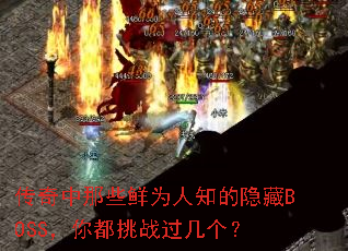 传奇中那些鲜为人知的隐藏BOSS,你都挑战过几个? 传奇中那些鲜为人知的隐藏BOSS,你都挑战过几个?