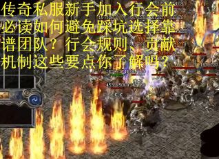 传奇私服新手加入行会前必读如何避免踩坑选择靠谱团队？行会规则、贡献机制这些要点你了解吗？