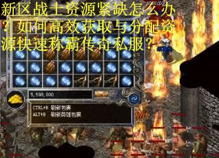 新区战士资源紧缺怎么办？如何高效获取与分配资源快速称霸传奇私服？